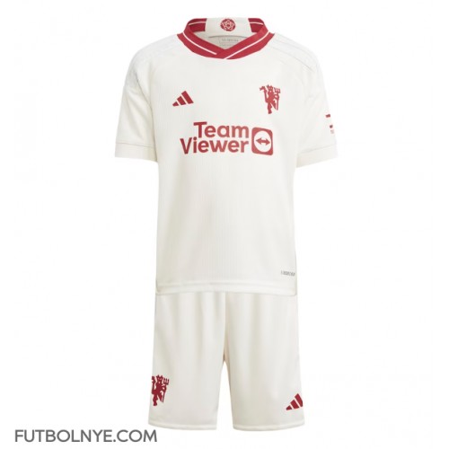 Camiseta Manchester United Tercera Equipación para niños 2023-24 manga corta (+ pantalones cortos)